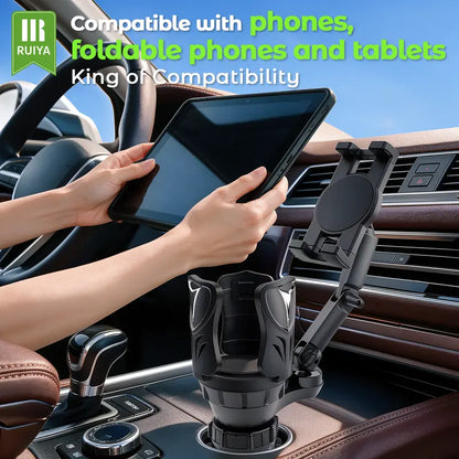RUIYA Cup Holder and Device Mount — Choose Your Version — 1 pc for cup and foldable phone or tablet