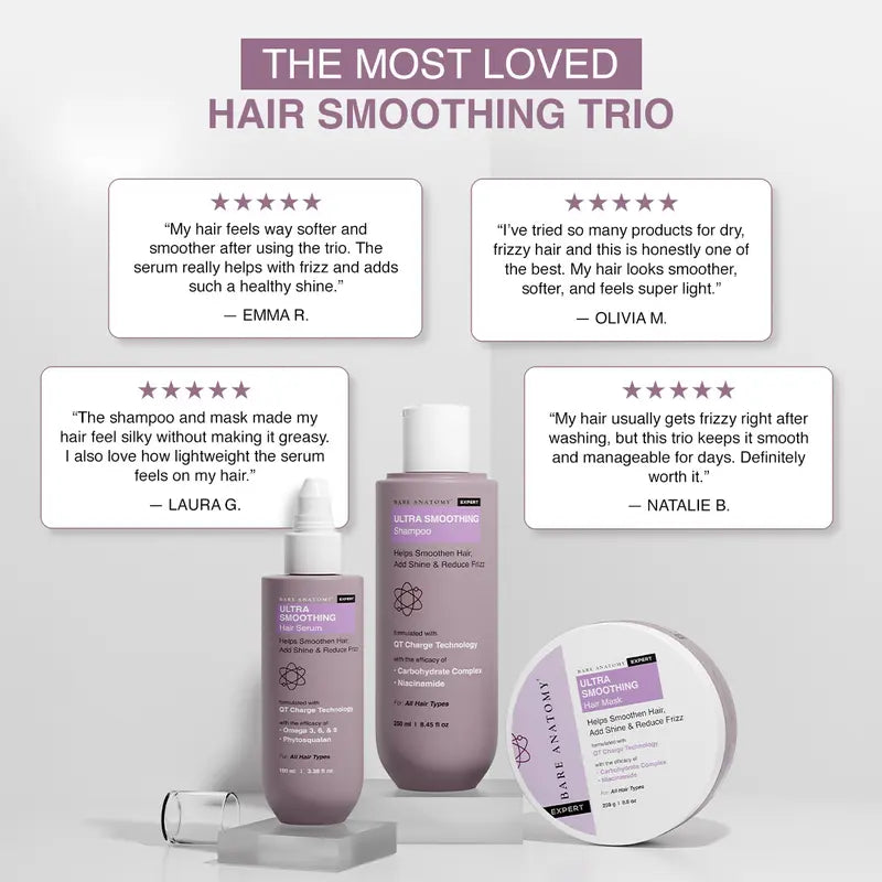 Smoothing Hair Care Trio — Shampoo, Mask & Serum - original product photo 3