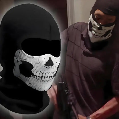 Skull-Print Stretch Balaclava - source design and use details
