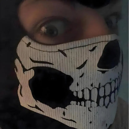 Skull-Print Stretch Balaclava - source design and use details
