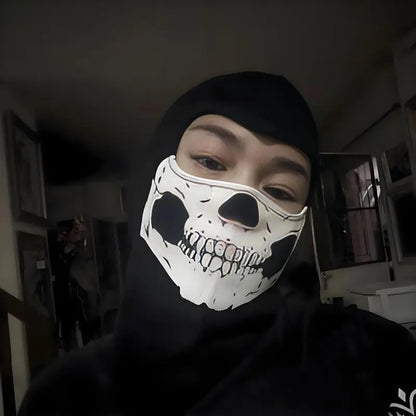 Skull-Print Stretch Balaclava - source design and use details