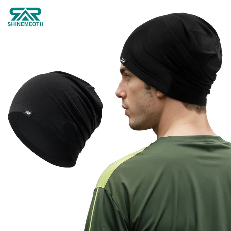 SHINENEOTH Black Lightweight Skull Caps — Two Caps - source design and use details