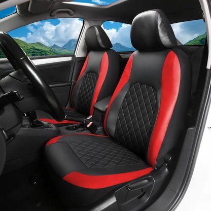AUTOYOUTH PU Leather Front Seat Covers — 2 Covers