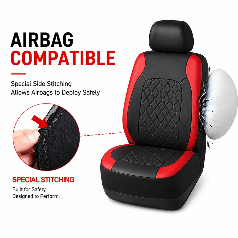 AUTOYOUTH PU Leather Front Seat Covers — 2 Covers