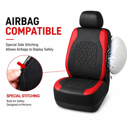 AUTOYOUTH PU Leather Front Seat Covers — 2 Covers