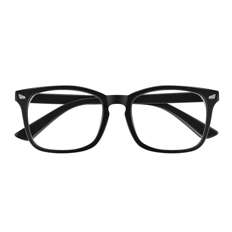 Black Frame Screen Glasses — Two Pairs - Black
