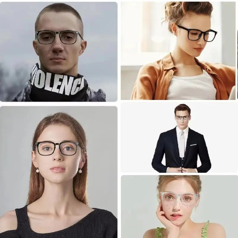 Black Frame Screen Glasses — Two Pairs - source design and use details