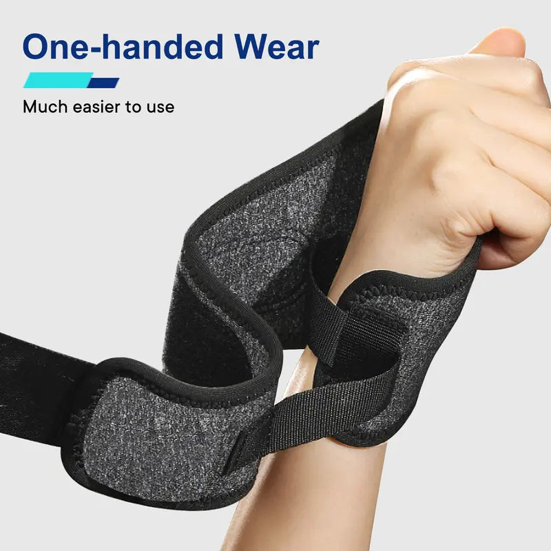 Fitomo Black Adjustable Wrist Wraps — One Pair - source design and use details