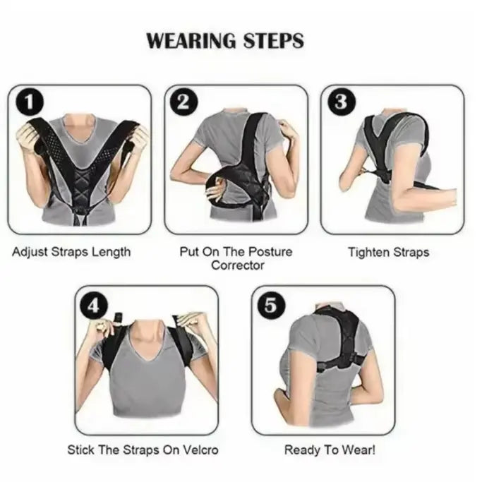 Adjustable Shoulder and Upper-Back Support Brace - source design and use details