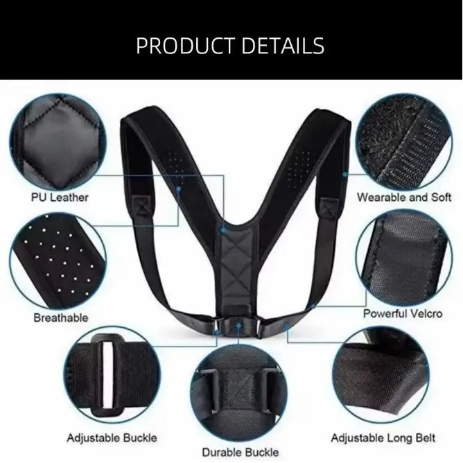 Adjustable Shoulder and Upper-Back Support Brace - source design and use details
