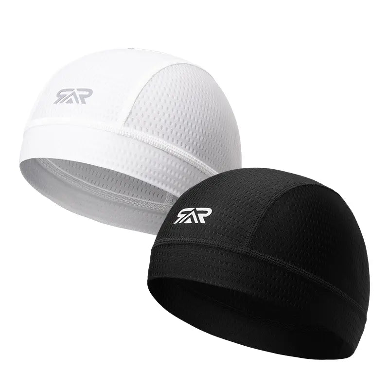 Two Piece Mesh Skull Cap Packs — Black + White