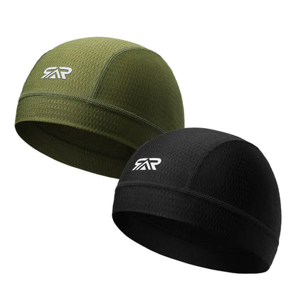 Two Piece Mesh Skull Cap Packs — Black + Army Green