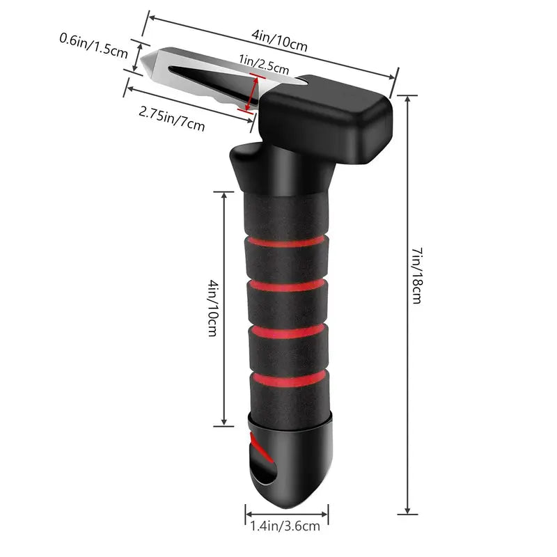 Hugexpen Car Door Assist Handle with Escape Tools — Red 1PC