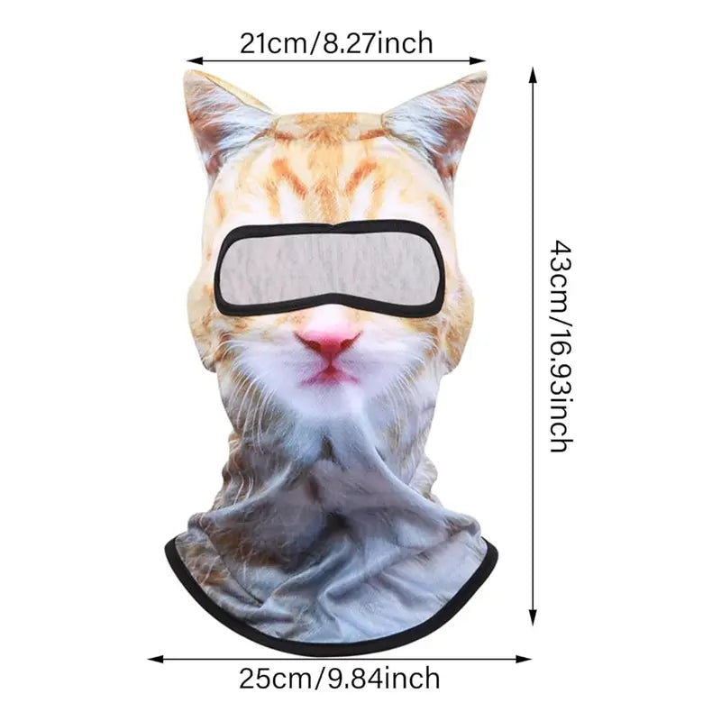 Animal-Print Balaclava with Shaped Ears - source design and use details
