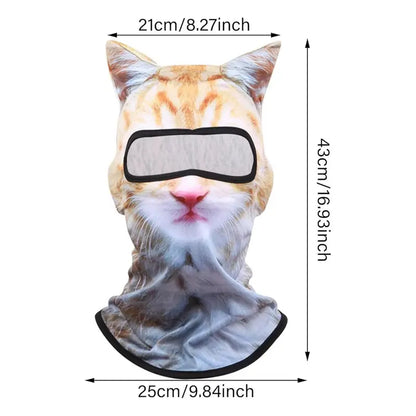 Animal-Print Balaclava with Shaped Ears - source design and use details