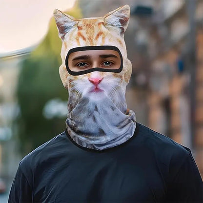 Animal-Print Balaclava with Shaped Ears - source design and use details