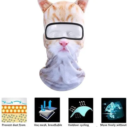 Animal-Print Balaclava with Shaped Ears - source design and use details