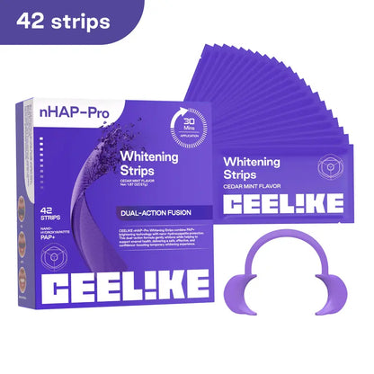 Purple Teeth Whitening Strips with Cheek Retractors — 2-Box Set - 42 Strips (21  Sessions) + Cheek Retractor