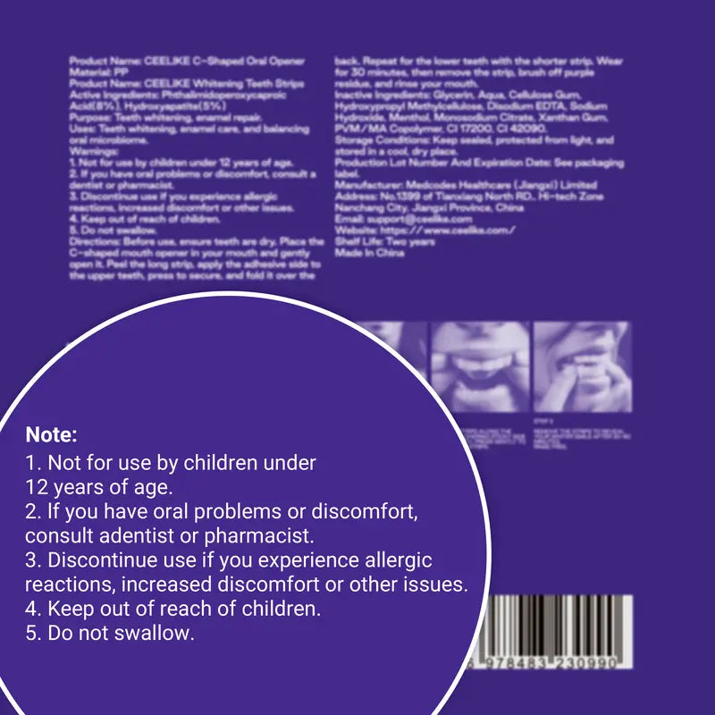 Purple Teeth Whitening Strips with Cheek Retractors — 2-Box Set - original gallery 5