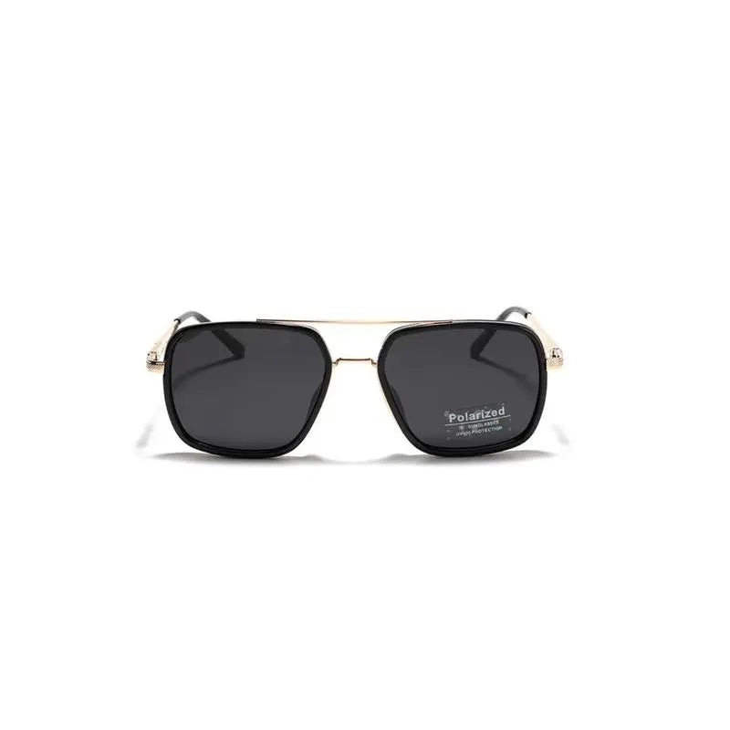 Geometric Double-Bridge Sunglasses - source design and use details