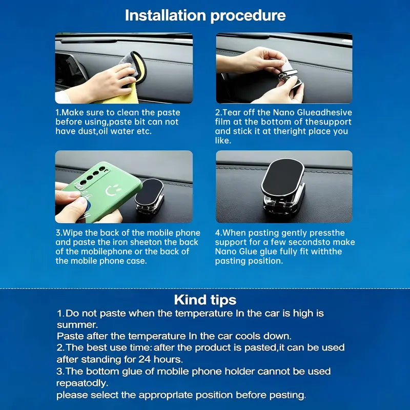 Foldable Magnetic Dashboard Phone Mount - original product photo 6