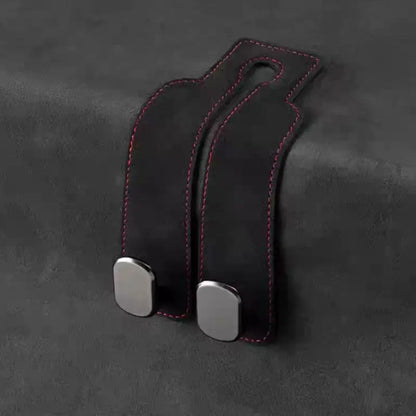 Car Headrest Double-Hook Organizers — 4 Pieces — Black-1pc