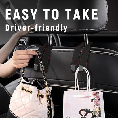 Car Headrest Double-Hook Organizers — 4 Pieces