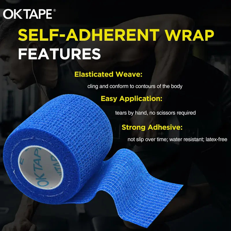 OK TAPE Twelve Roll Cohesive Wrap Packs — 4