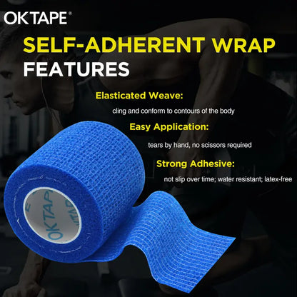 OK TAPE Twelve Roll Cohesive Wrap Packs — 4