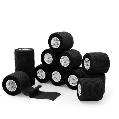 OK TAPE Twelve Roll Cohesive Wrap Packs — Black