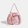 Pink Star-Print Drawstring Shoulder Bag