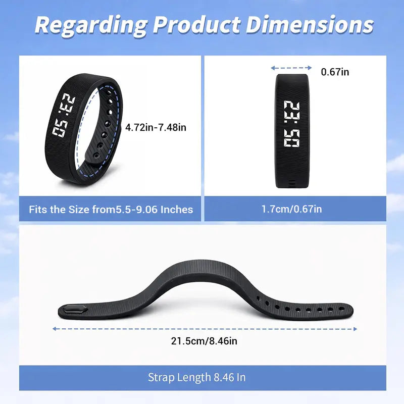 USB-Charging Fitness Band with Silent Vibration Alarm - original product photo 3