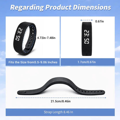 USB-Charging Fitness Band with Silent Vibration Alarm - original product photo 3