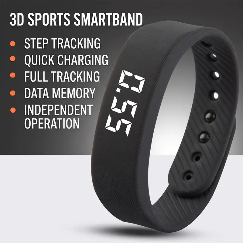 USB-Charging Fitness Band with Silent Vibration Alarm - original product photo 5