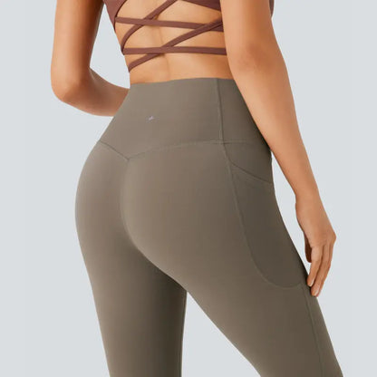 High-Waist Pocket Bootcut Leggings - original gallery 7