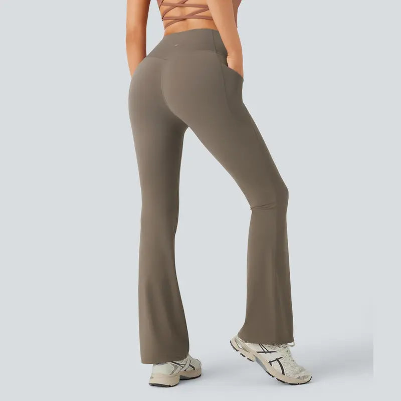 High-Waist Pocket Bootcut Leggings - original gallery 3