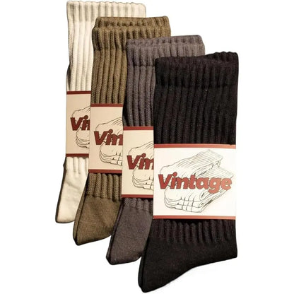 Four Pair Ribbed Crew Sock Packs — 7
