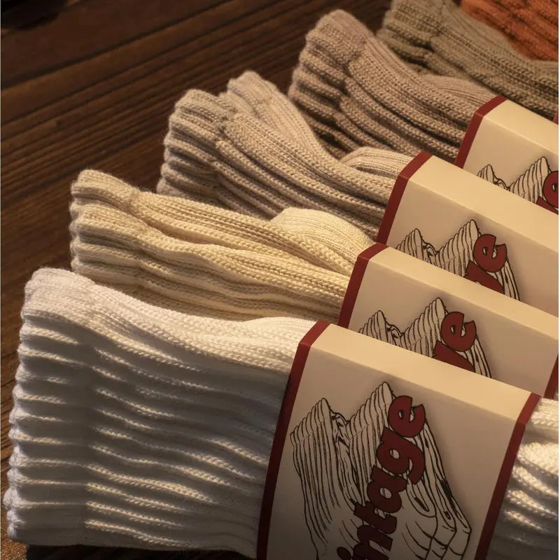 Four Pair Ribbed Crew Sock Packs — 4