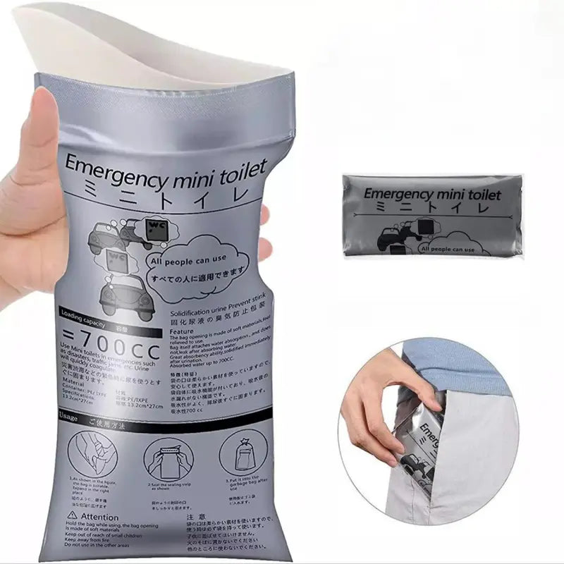 Disposable Emergency Urinal Bags — 16 Bags