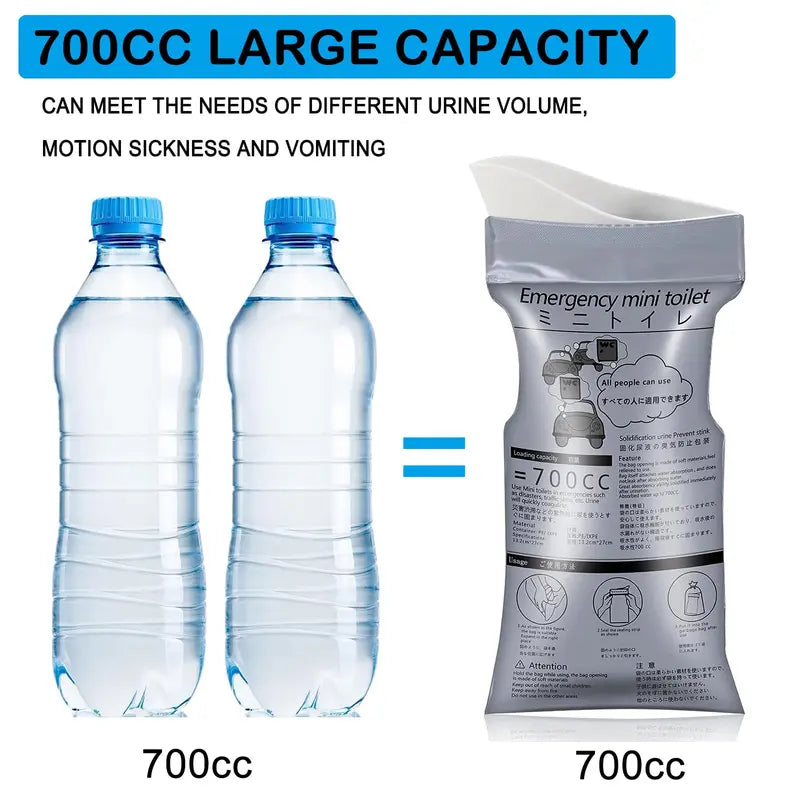 Disposable Emergency Urinal Bags — 16 Bags