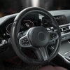 15-Inch Segmented Steering Wheel Cover — Complete Black Kit