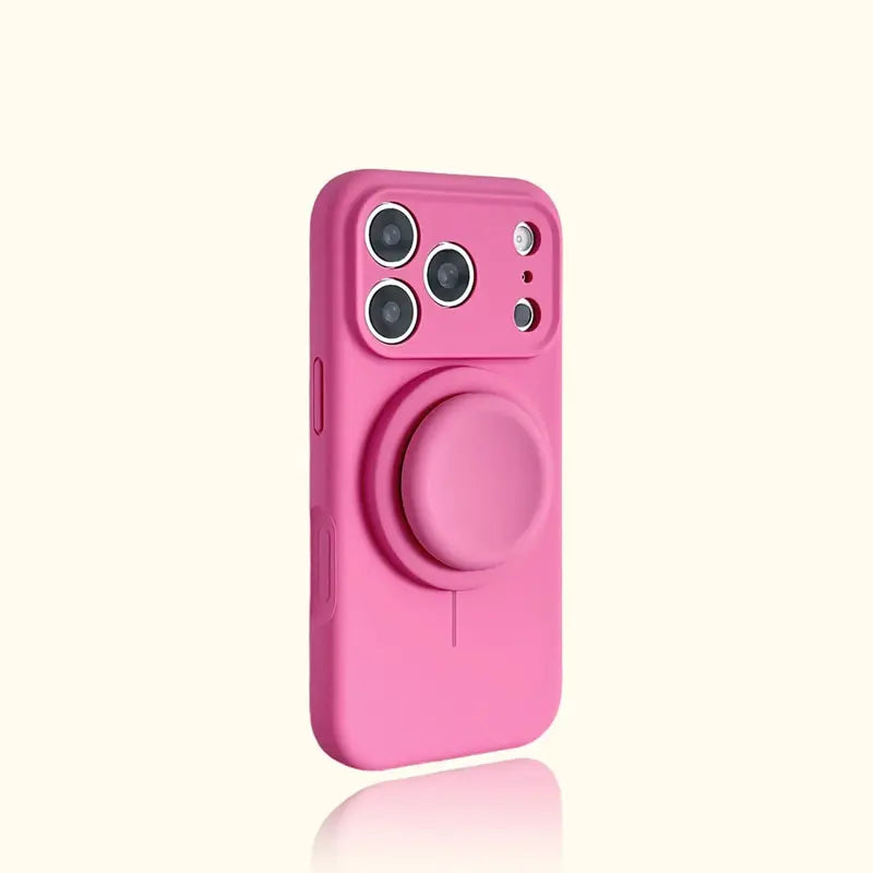Silicone Phone Case with Magnetic Stand - Pitaya Pink + Stand original variant photo