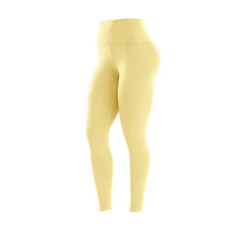 Soft-Brushed Activewear — Yellow Jacket, Leggings or Flare Pants - Yellow-Leggings