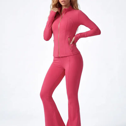 Soft-Brushed Activewear — Yellow Jacket, Leggings or Flare Pants - original gallery 4