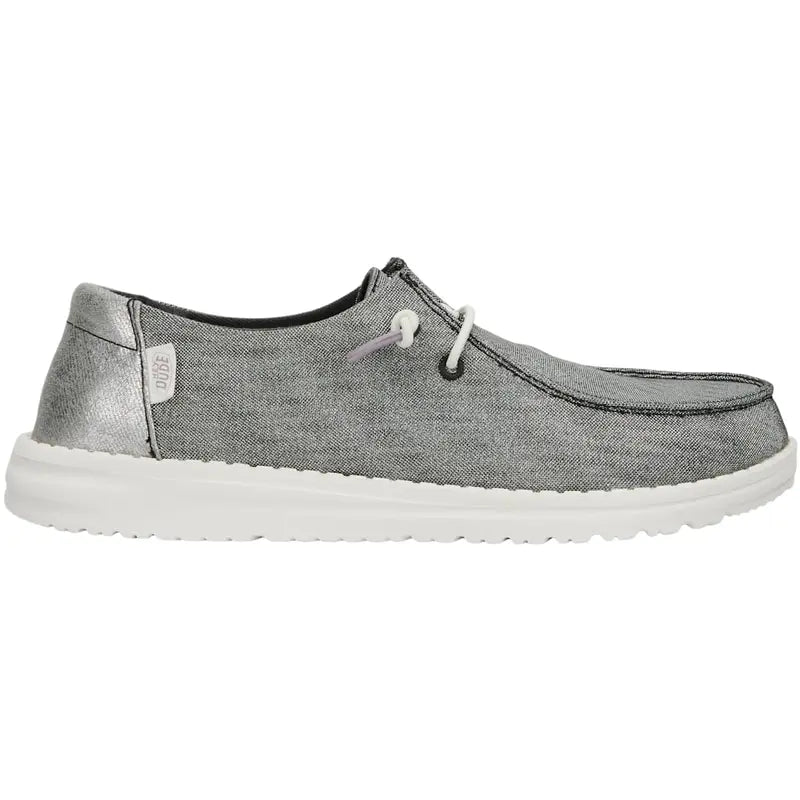 Metallic Sparkle Slip-On Shoes for Women - Charcoal original variant photo