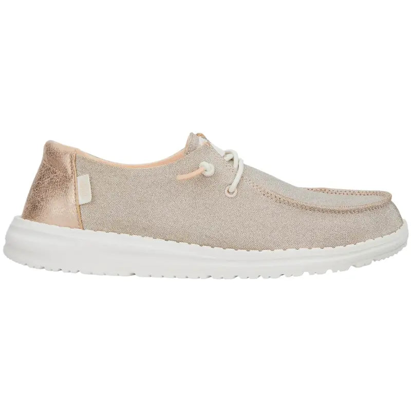 Metallic Sparkle Slip-On Shoes for Women - Rose Gold original variant photo