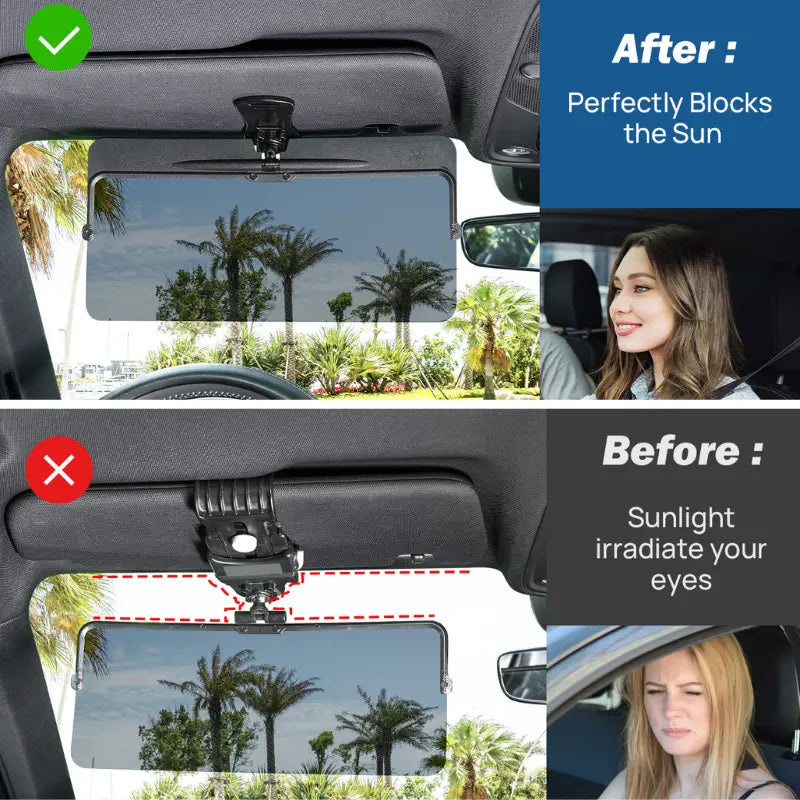 JOYTUTUS Polarized Car Sun Visor Extender — One Visor