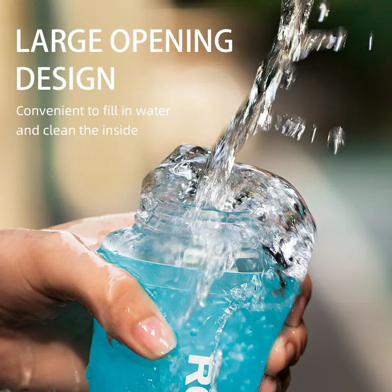 ROCKBROS 500 ml Blue Soft Flask - source design and use details