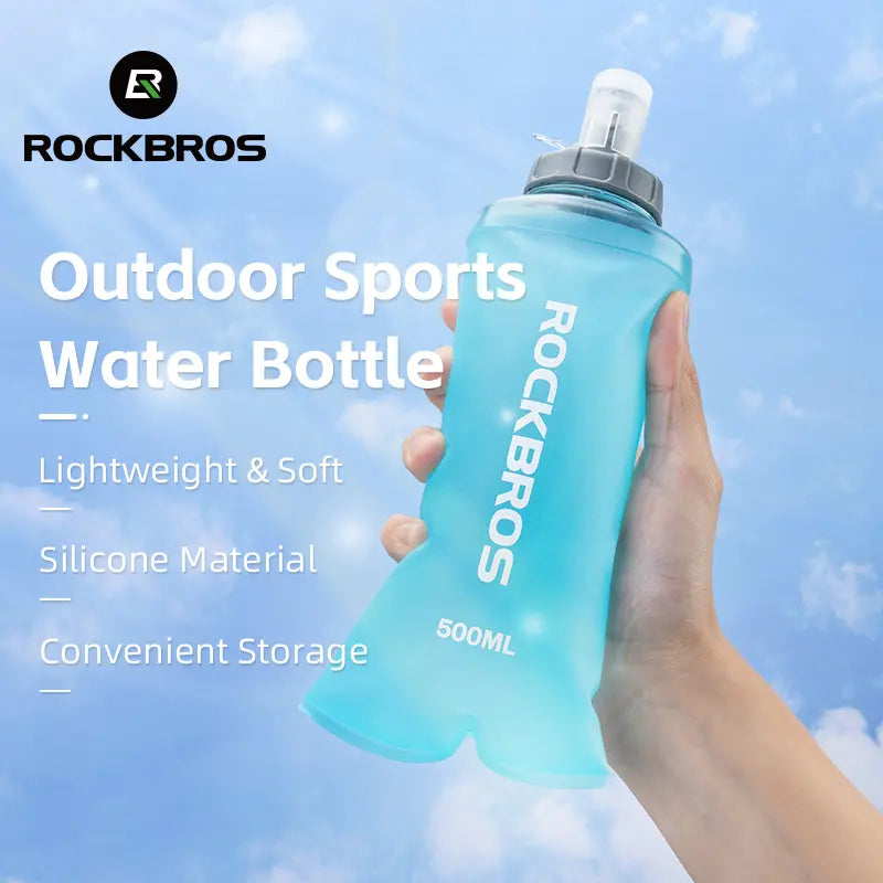 ROCKBROS 500 ml Blue Soft Flask - source design and use details