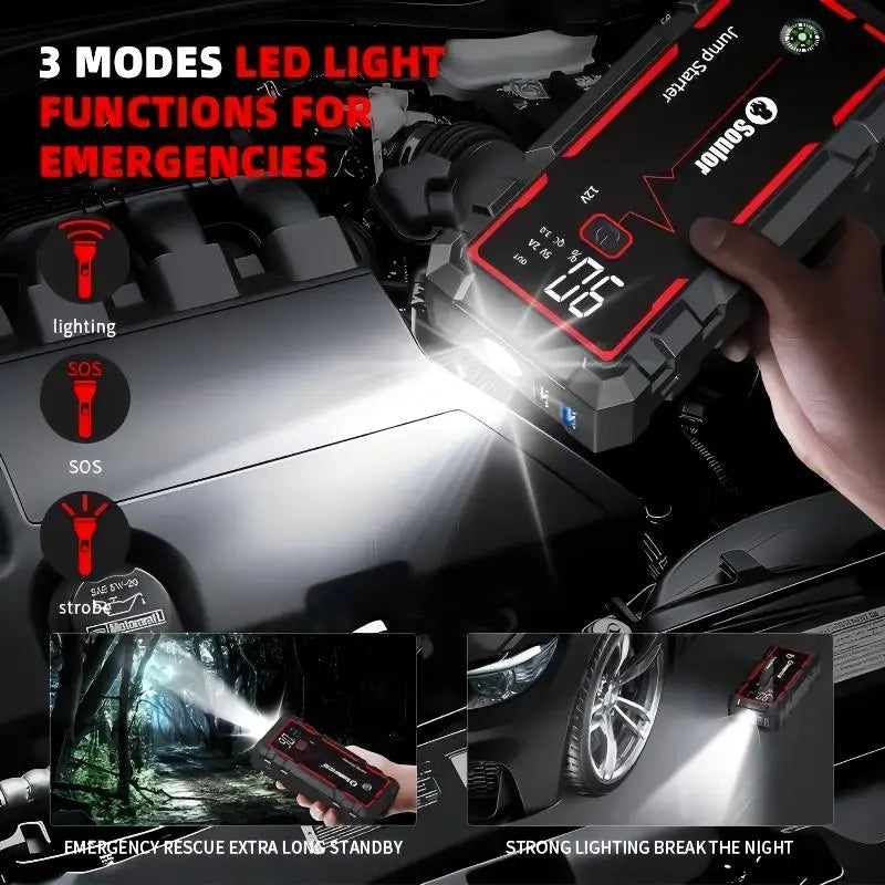 Soulor CY20 12V Portable Jump Starter with LED Light